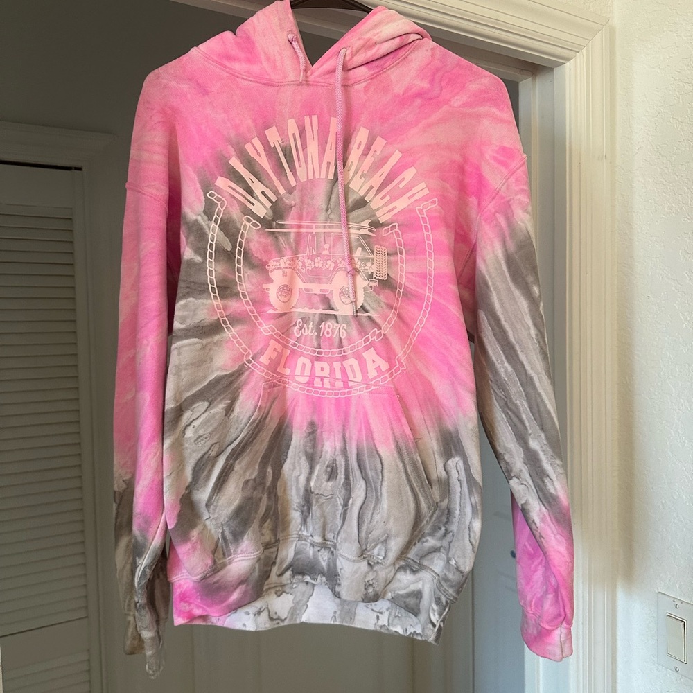 Pink Tie-Dye Hoodie